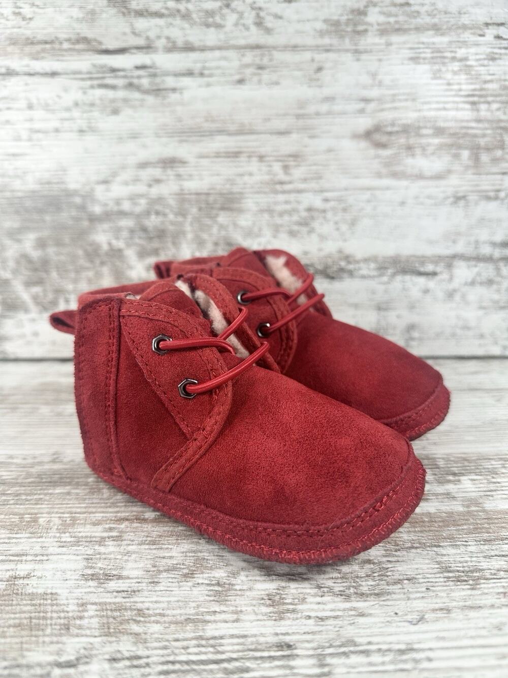 Toddler UGG Neumel Red Suede Boots Sz 4